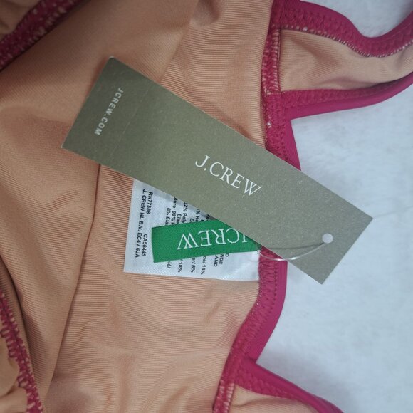J.Crew Women’s Ruched V Neck One Piece Swimsuit Radiant Fuchsia BC116 Size 2 NEW - Picture 12 of 15